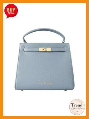 Faux Leather Satchel Handbag with Crossbody Strap